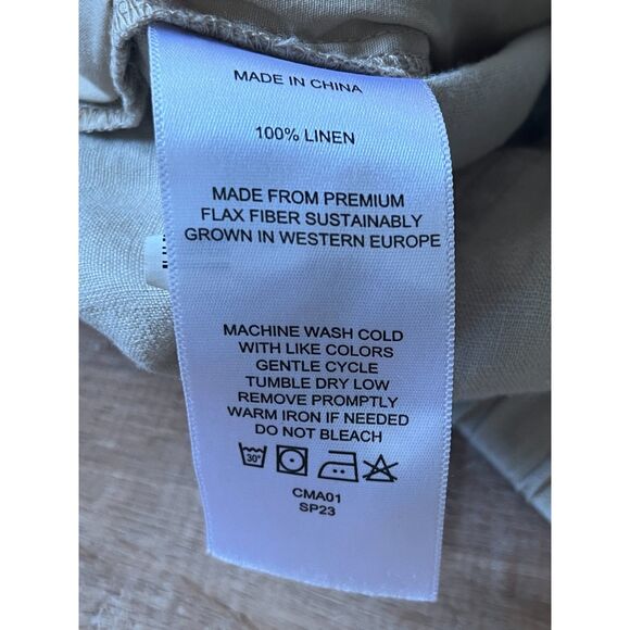 Quince Beige 100% European Linen Relaxed Pants Trousers   Women's Size Small - Picture 6 of 11